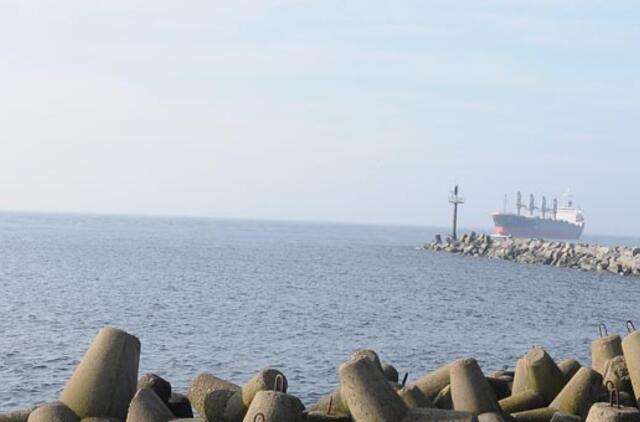 Po audros Klaipėdos uoste - laivų gausa