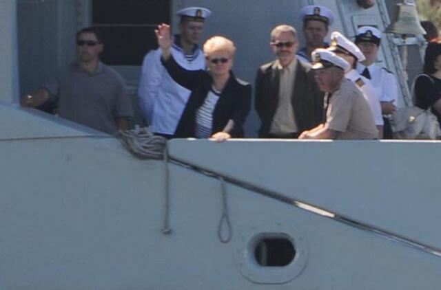 Prezidentė Klaipėdoje apžiūrės karo laivus