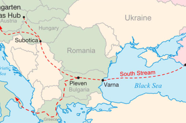 ES įšaldys 50 mlrd. JAV dolerių vertės "Pietų srauto" dujotiekio projektą