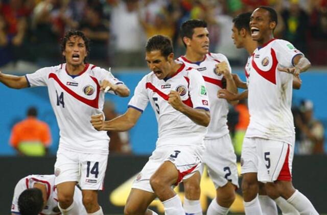 Kosta Rikos futbolininkai po baudinių serijos pateko į pasaulio čempionato ketvirtfinalį