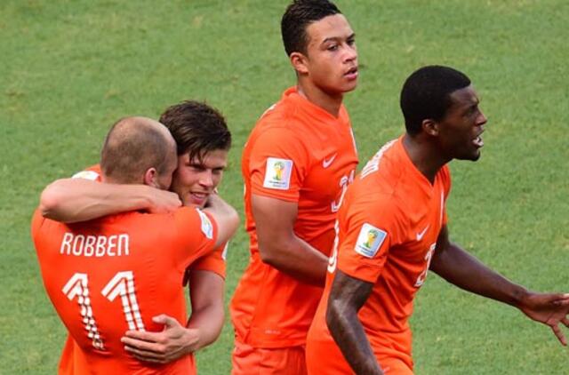 Olandijos futbolininkai iškovojo kelialapį į pasaulio čempionato ketvirtfinalį