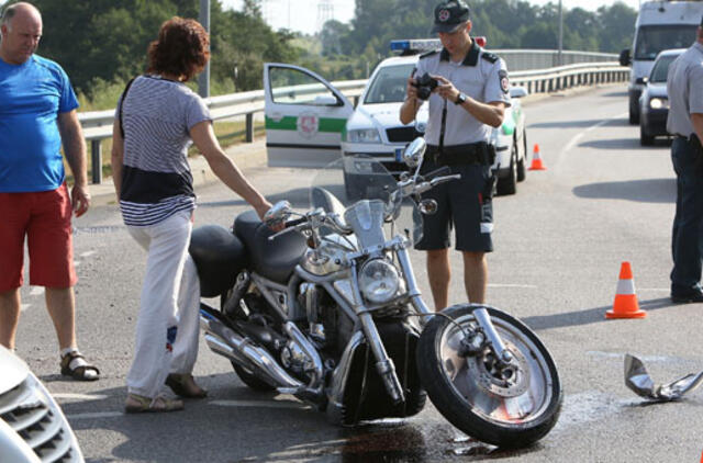 Klaipėdoje sudaužytas "Harley Davidson" motociklas