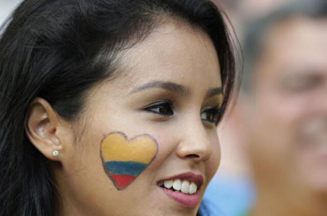 Prieš pasaulio futbolo čempionato ketvirtfinalio mačą Kolumbijos sostinėje uždrausta pardavinėti miltus ir skutimosi putas