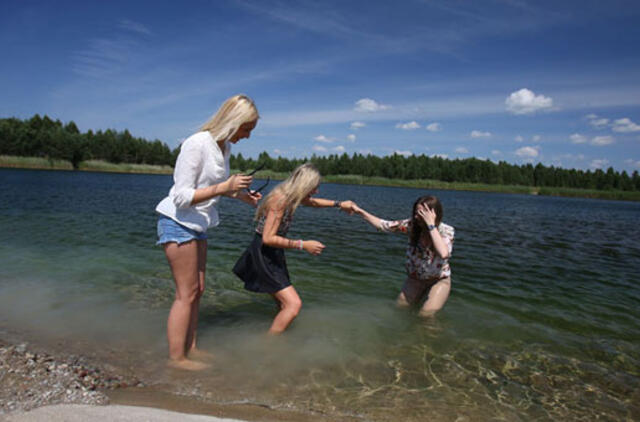 Tolupio tvenkinys: nei dumblo, nei maudynių