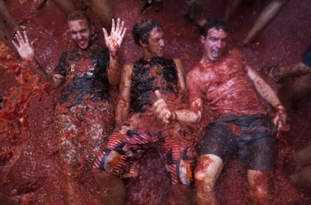 Ispanijoje vyko tradicinis "pomidorų mūšis"