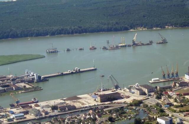 SGD terminale Klaipėdoje sumontuota jungtis su laivu