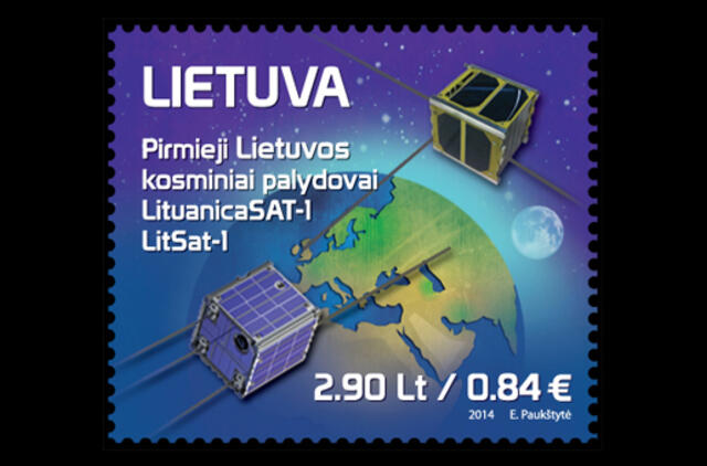 Lietuviški palydovai skrieja ant pašto ženklo
