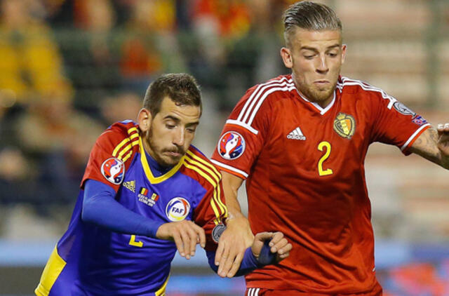 Belgijos futbolininkai net 6:0 nugalėjo Andoros komandą
