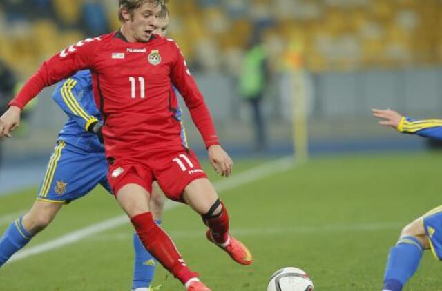 Lietuvos futbolininkai sužaidė lygiosiomis su ukrainiečiais