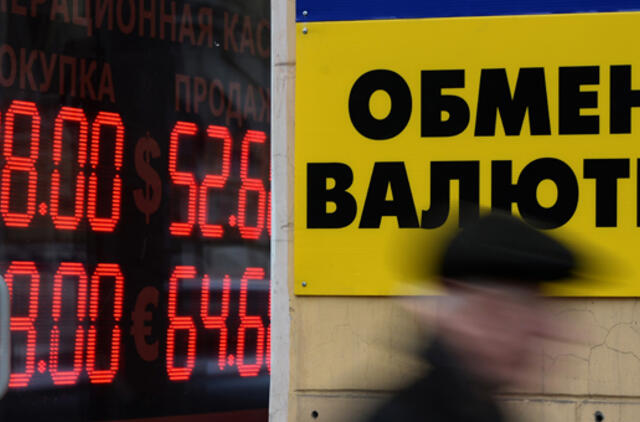 JAV dolerio kursas rublio atžvilgiu pasiekė dar vieną istorinį maksimumą