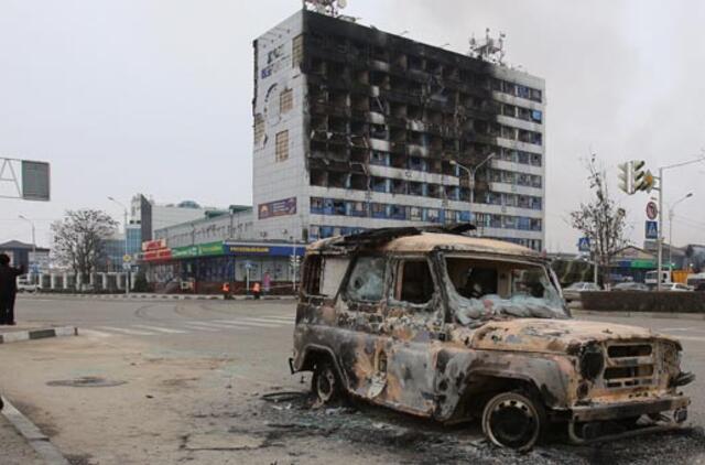 Per čečėnų sukilėlių išpuolį Grozne žuvo 10 saugumo pajėgų narių, 28 - sužeisti