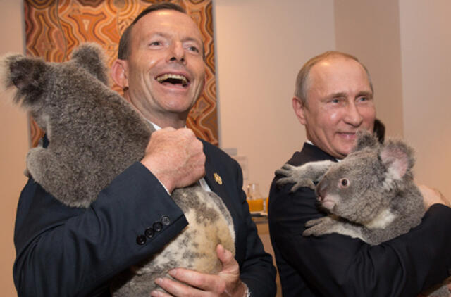 Vladimiro Putino fotosesija su koala atsiėjo mokesčių mokėtojams 24 tūkstančius Australijos dolerių