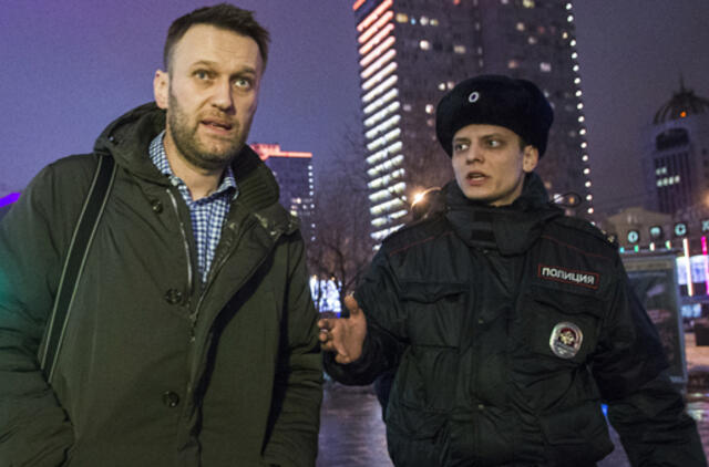 Dėl nusižengimo namų arešto sąlygoms buvo sulaikytas Aleksejus Navalnas