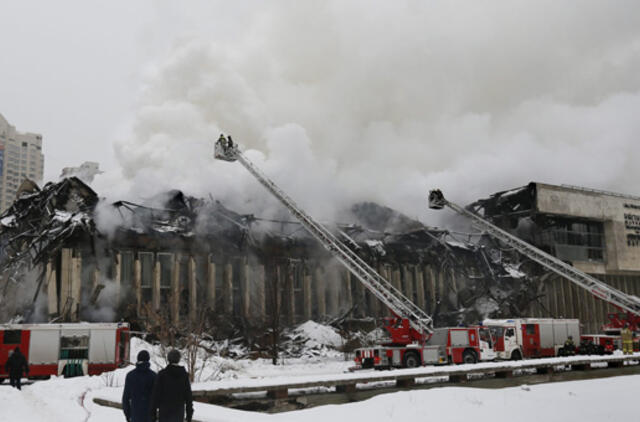 Gaisras vieno iš Maskvos institutų bibliotekoje