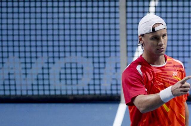 Tenisininkas Ričardas Berankis Vroclave pralaimėjo M. Bašičiui