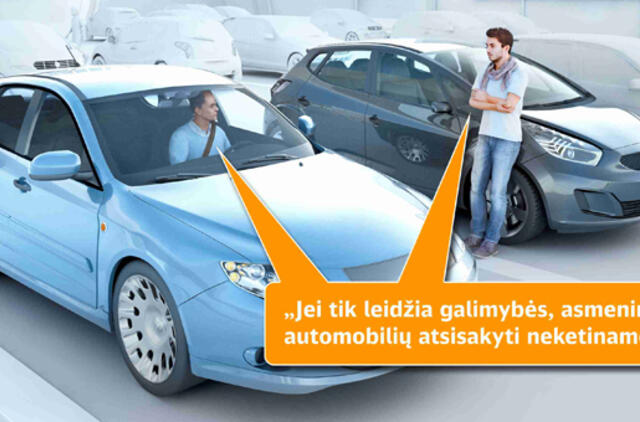 Žmonės asmeninių automobilių atsisakyti neketina