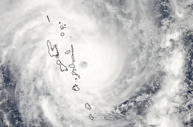 Dauguma Vanuatu gyventojų pro praūžusio ciklono neteko namų