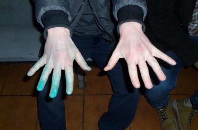 Grafitininką išdavė nešvarios rankos