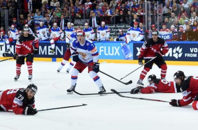 Kanados rinktinė pasaulio ledo ritulio čempionato finale nugalėjo rusus