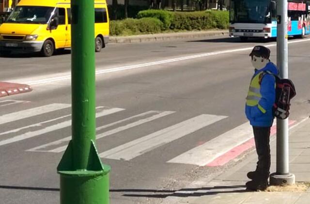 Klaipėdos vairuotojus budrins vaikų maketai