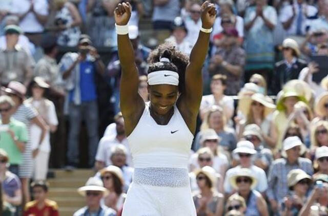 Amerikietė Serena Viljams Vimbldone iškovojo rekordinę pergalę