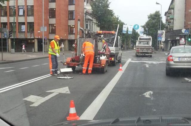Kelio remonto darbai - tik dieną per piką?