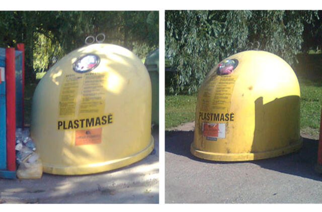 Karšti orai perpildė konteinerius