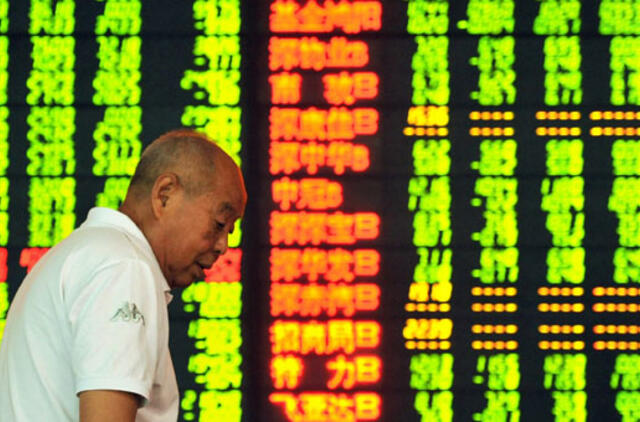 Nerimas dėl Kinijos ekonomikos smukdo šalies akcijas