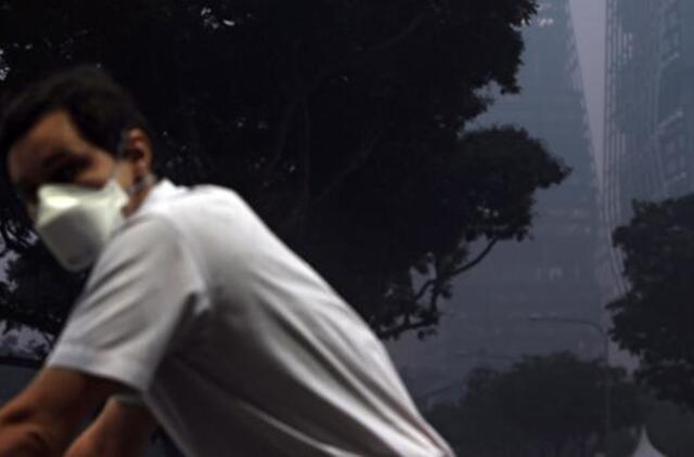 Dėl didelio oro užterštumo Singapūre gali būti atšauktos "Formulės-1" lenktynės