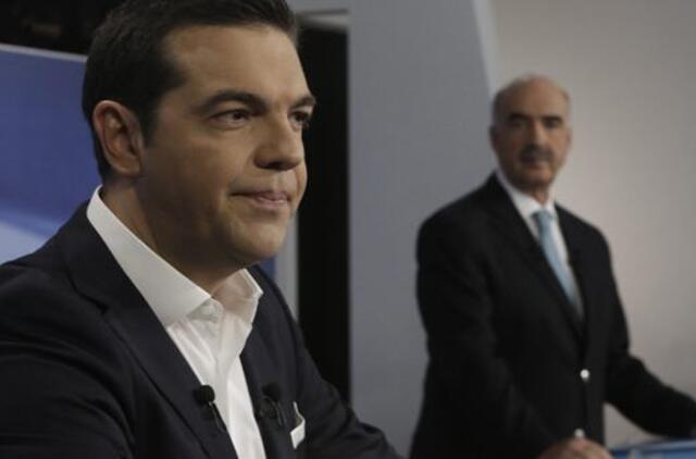 Prieš rinkimus Aleksis Cipras TV debatuose susirungė su pagrindiniu savo priešininku