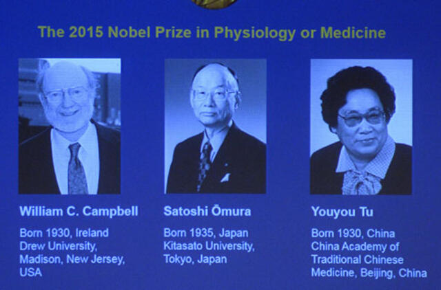 Nobelio medicinos premija paskirta už kovą su parazitais ir maliarija