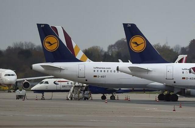 Trečiadienį dėl užsitęsusio "Lufthansa" darbuotojų streiko atšaukiami 930 skrydžių