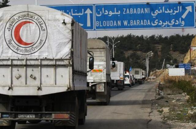 Antrasis pagalbos konvojus juda apsiausto Madajos miesto link