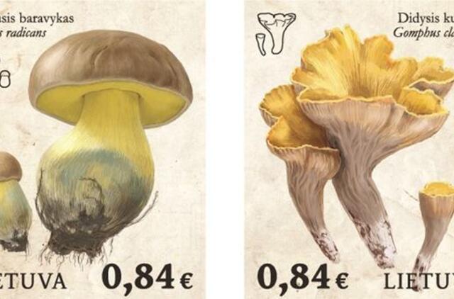 Naujieji pašto ženklai primins retas ir nykstančias grybų rūšis
