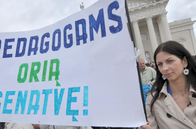 Pedagogai žada pradėti neterminuotą streiką