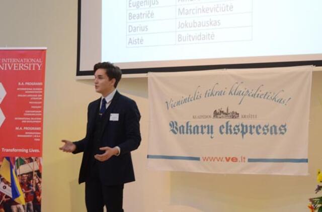 Geriausio oratoriaus titulą laimėjo abiturientas iš Kauno