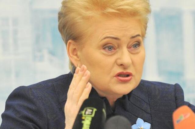 Dalia Grybauskaitė perspėja politikus be reikalo negąsdinti žmonių dėl saugumo