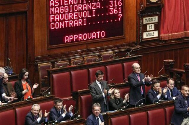 Italijos parlamentas priėmė svarbią konstitucijos reformą