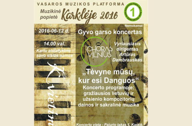 Karklės bažnytvietėje - muzikinė popietė