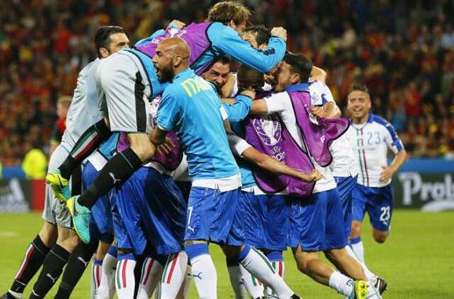 Italijos futbolininkai nugalėjo Belgijos rinktinę