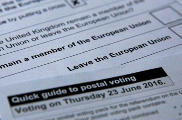 Jungtinė Karalystė balsuoja dėl "Brexit"