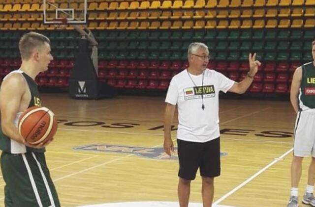 Lietuvos krepšininkai surengė pirmąją treniruotę