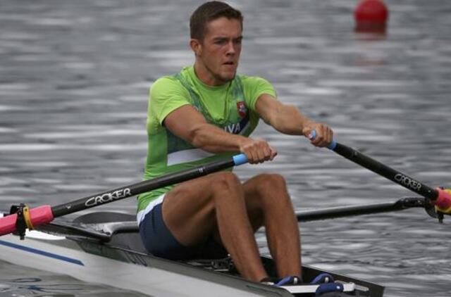 Irkluotojas Armandas Kelmelis olimpinėse žaidynėse kovos D finale