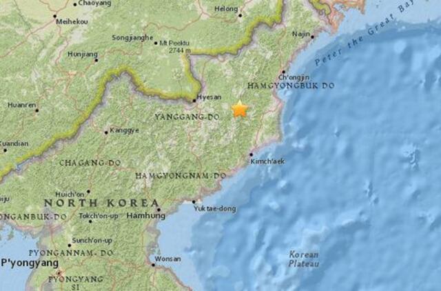 Šiaurės Korėja atliko branduolinio ginklo bandymą