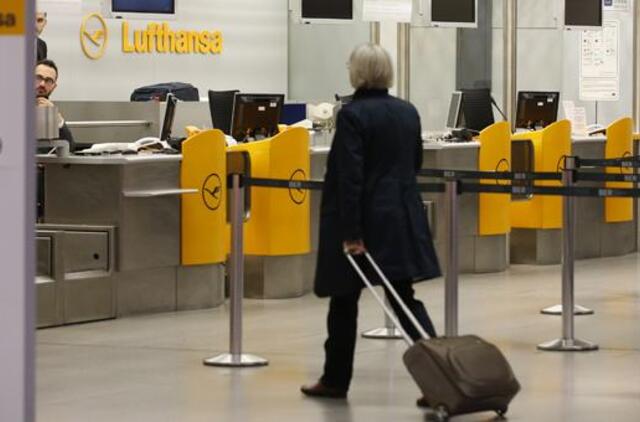 Dėl streiko "Lufthansa" trečiadienį atšaukia beveik 900 skrydžių