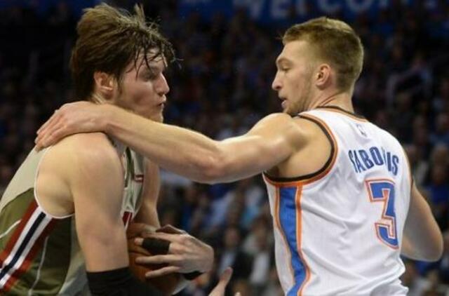 Domatas Sabonis sužaidė geriausias rungtynes, pelnė dvigubą dublį, o "Thunder" iškovojo pergalę