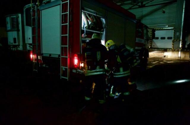 Klaipėdos „Akropolyje“ šiąnakt vyko priešgaisrinės pratybos