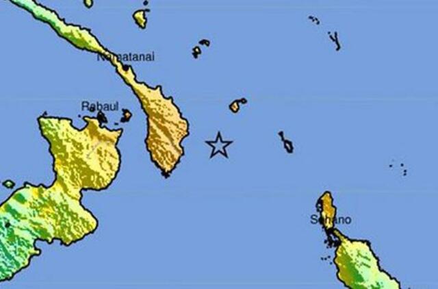 Prie Papua Naujosios Gvinėjos krantų įvyko galingas žemės drebėjimas, paskelbtas cunamio pavojus