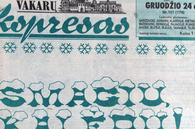 "Vakarų ekspresas". 1991 12 24