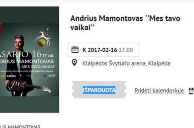 Bilietus iššlavė per keletą valandų